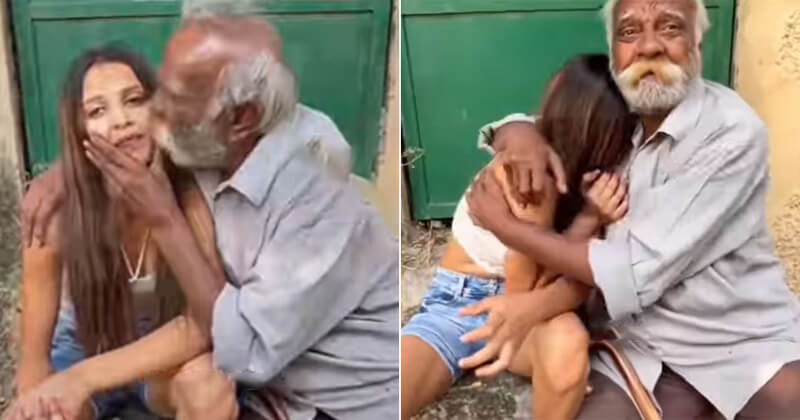 પહેલા કિસ કરી અને પછી ટાઇટ Hug કર્યુ.. 70 વર્ષના ઘરડાના પ્રેમમાં પાગલ થઇ આ જવાન ખૂબસુરત છોકરી- જુઓ વીડિયો
